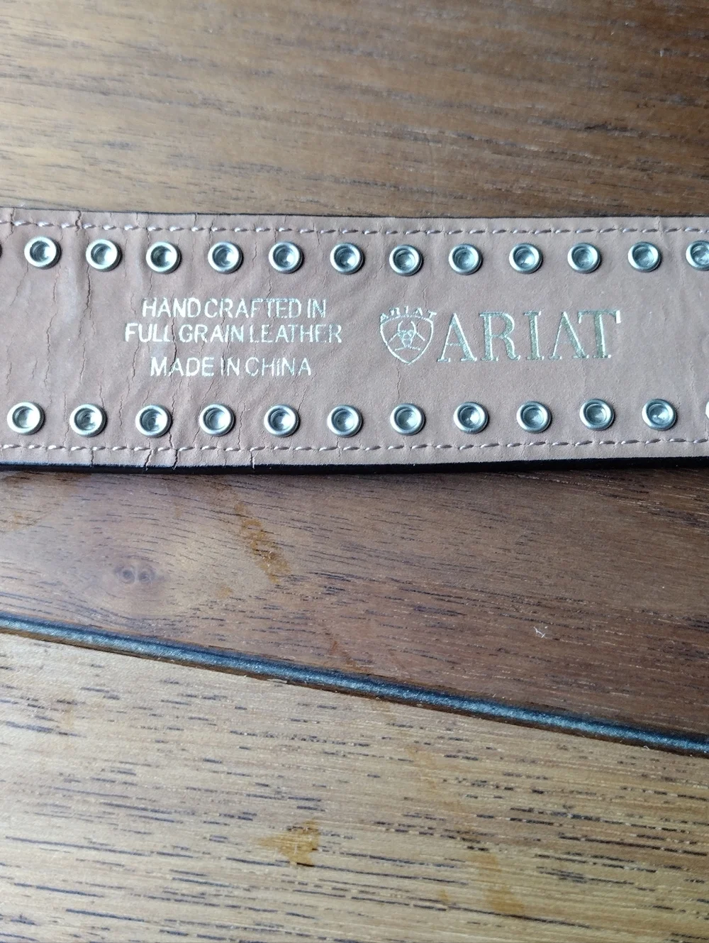 Ariat Women's Rhinestone Studded Full Grain Leather Belt